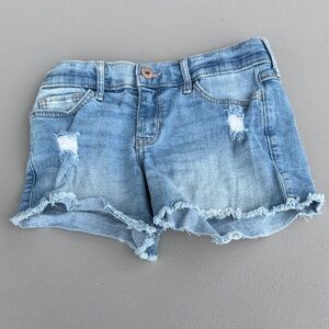 Abercrombie Kids Blue Distressed Denim Shorts